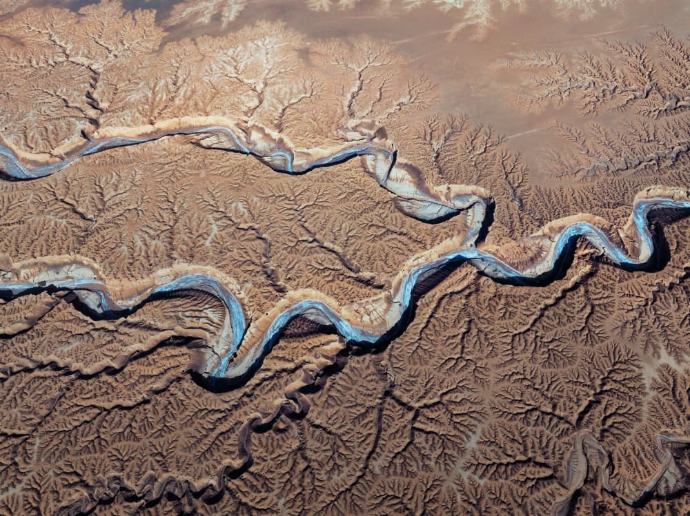 Winding Desert River by YANGYING — canvas wall art