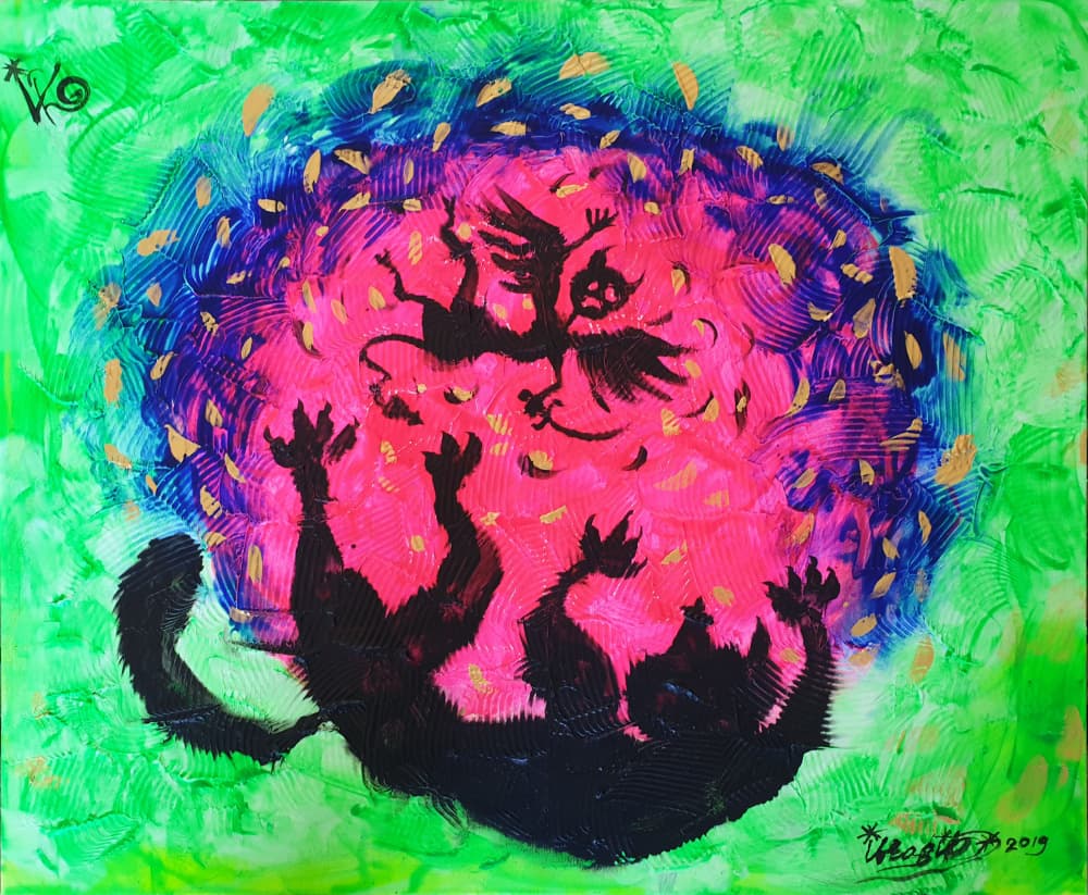 Pink Vortex Monster by Kanat Ibragimov — canvas wall art