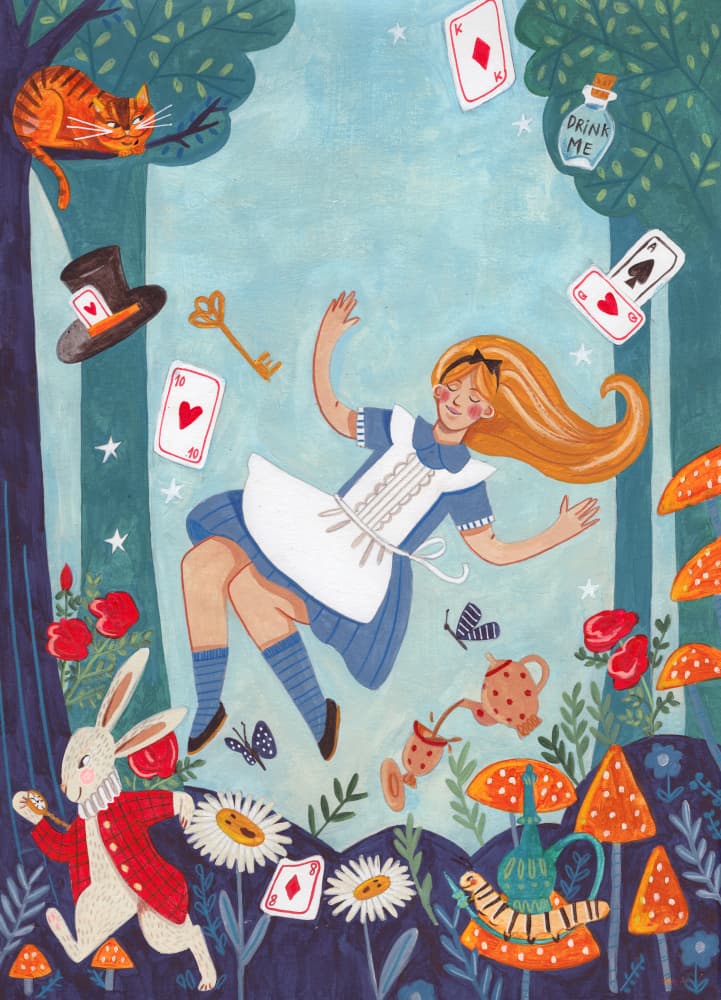 Alice in Wonderland by Caroline Bonne Müller — canvas wall art