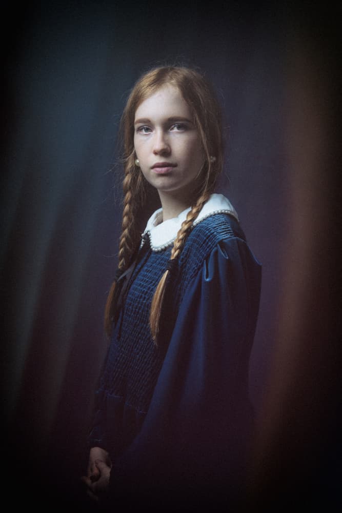 Pensive Young Girl by Ruth Franke — canvas wall art