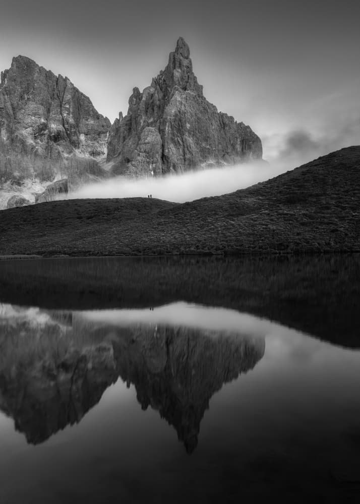 Misty Mountain Reflection by Thomas de Franzoni — canvas wall art