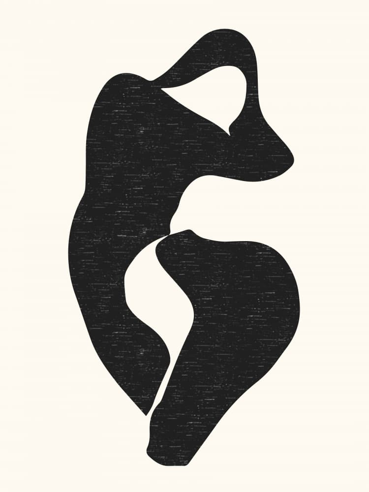 Abstract Figure Study by The Printable Studio — canvas wall art