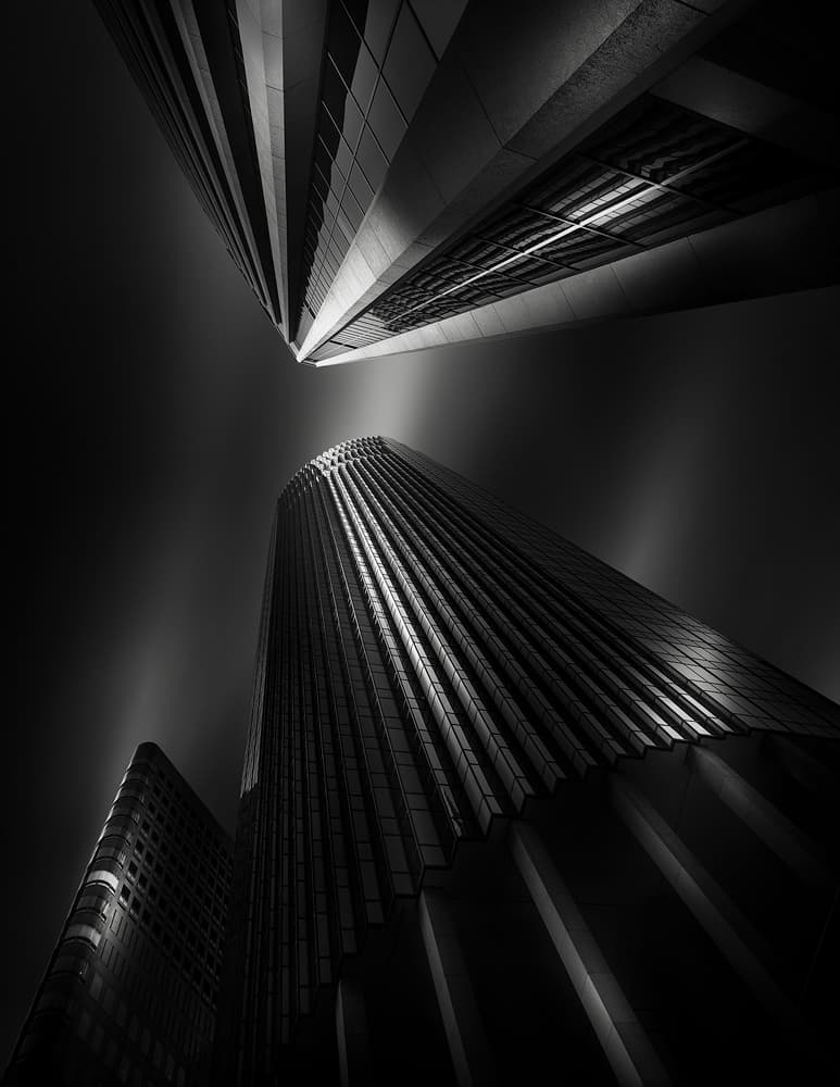 Dramatic City Towers by Yoshihiko Wada — canvas wall art