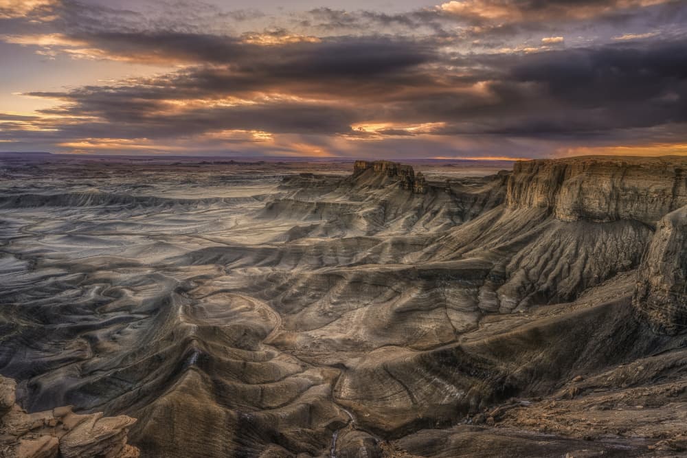 Dramatic Desert Sunset by Matt Goldberg — canvas wall art