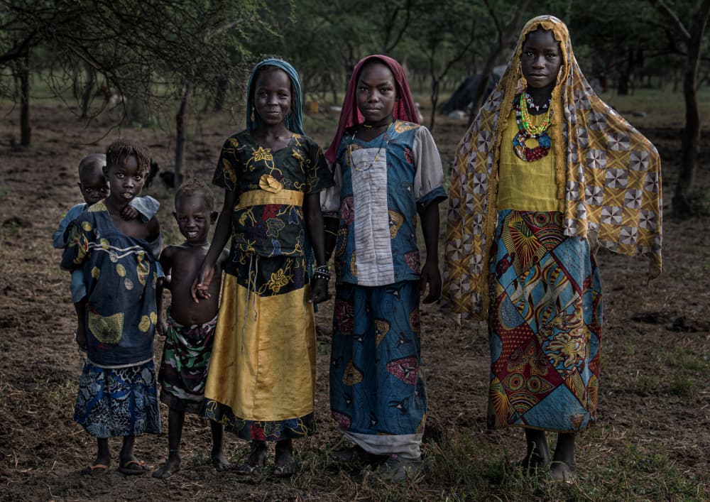 Vibrant African Village Girls by Joxe Inazio Kuesta Garmendia — canvas wall art