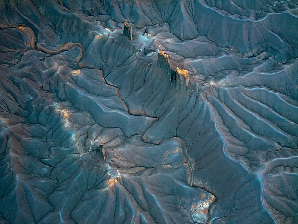 Abstract Badlands Formations by Benton Murphy — canvas wall art