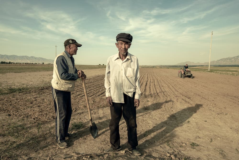 Old Farmers Open Field by Xiaoliang Guo — canvas wall art