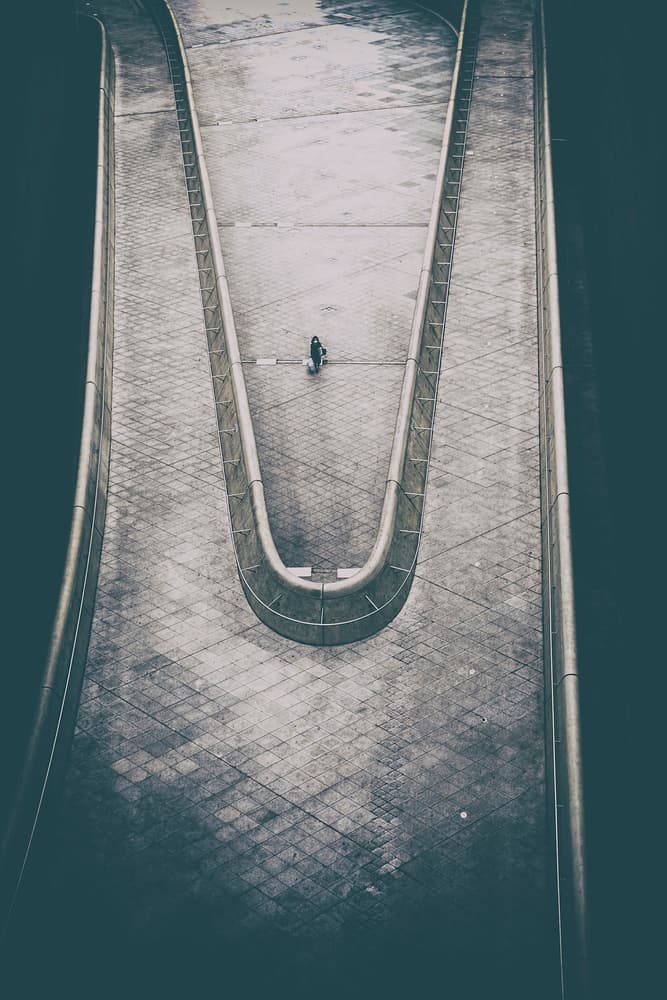 Solitary Walkway Curve by Fahad Abdualhameid — canvas wall art