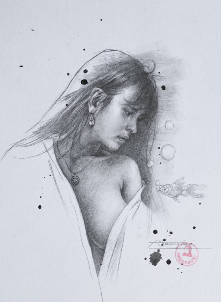 Wistful Girl's Dream by Hongtao Huang — canvas wall art