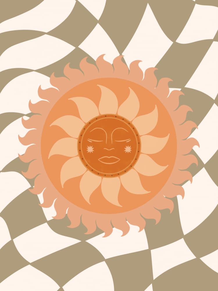 Bohemian Sleeping Sun by Natasha Playell — canvas wall art
