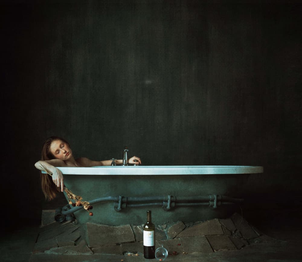 Quiet Bath Contemplation by Nick Amanda — canvas wall art