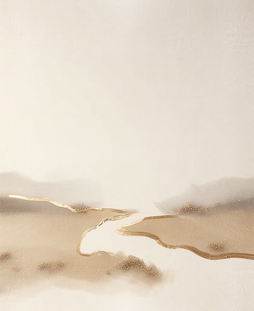 Abstract Golden River by Alma — canvas wall art