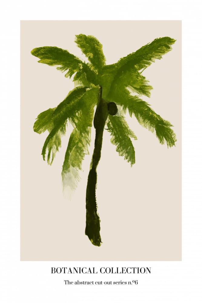 Abstract Cutout Palm by Merel Takken — canvas wall art