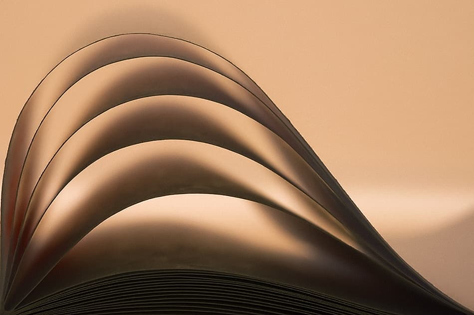 Flowing Paper Curves by Hilde Ghesquiere — canvas wall art