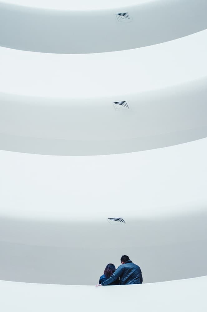 Quiet Couple White Space by Misaki Saito — canvas wall art