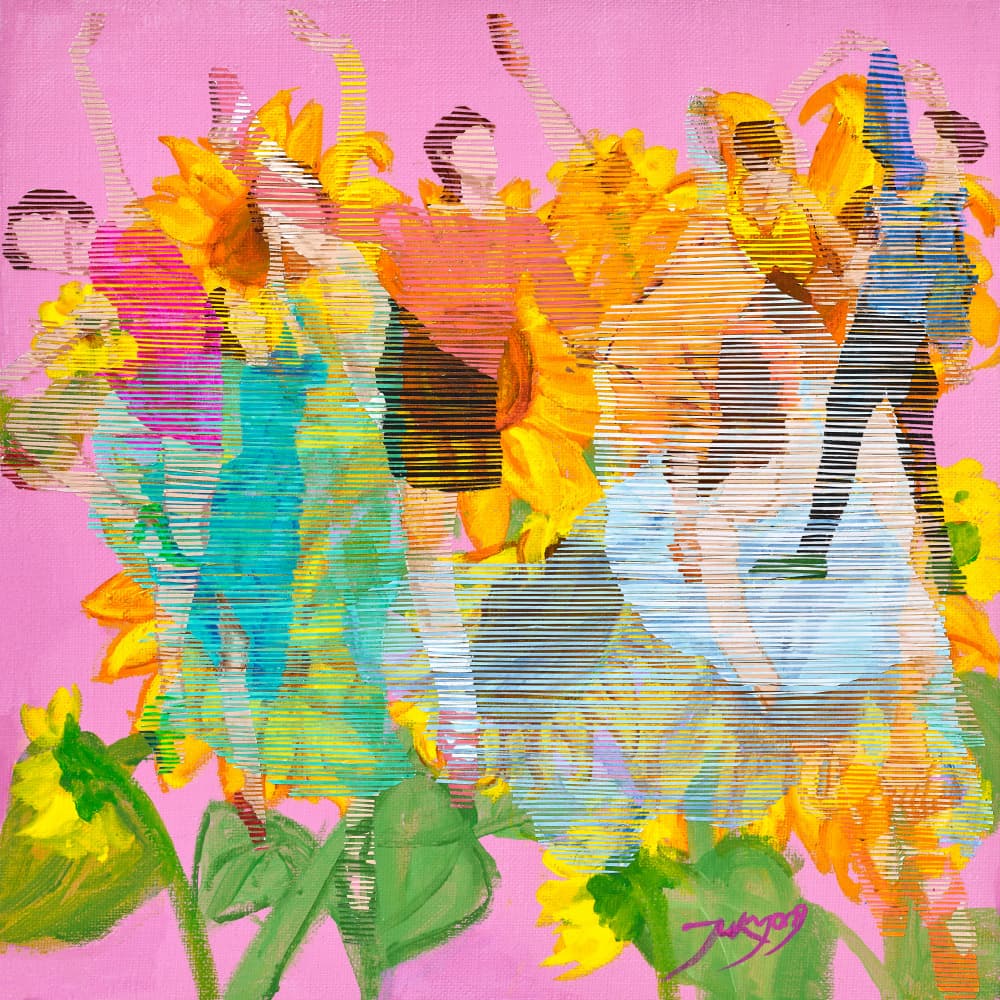 Dancing Sunflowers by Jukyong Park — canvas wall art