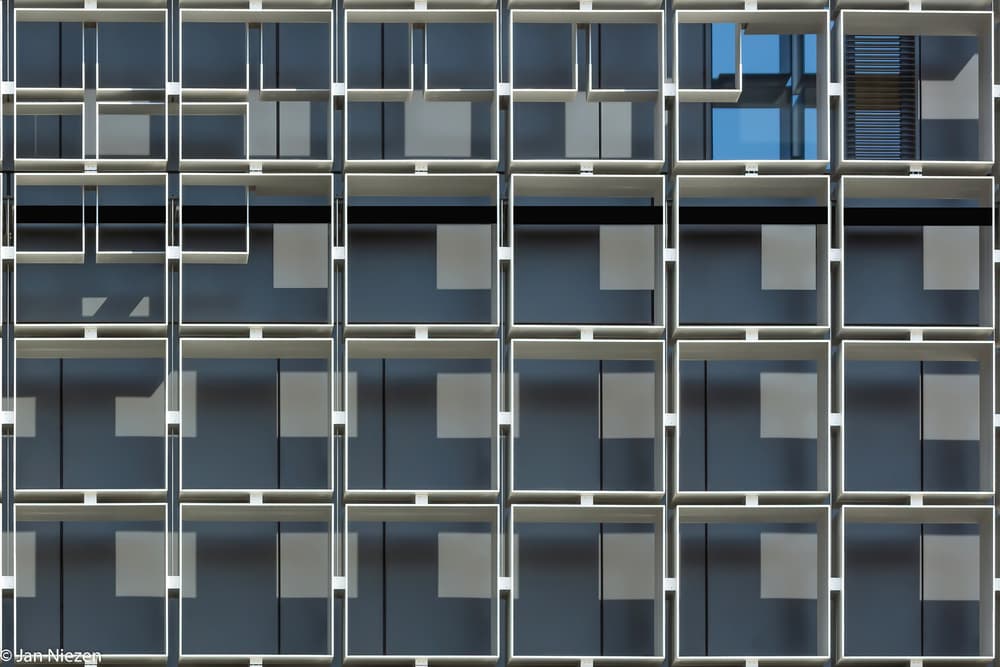 Geometric Window Reflections by Jan Niezen — canvas wall art