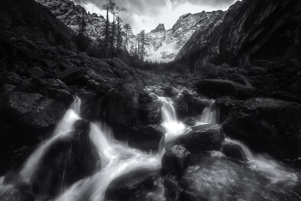 Dramatic Mountain Waterfall by Selions(陈磊) — canvas wall art