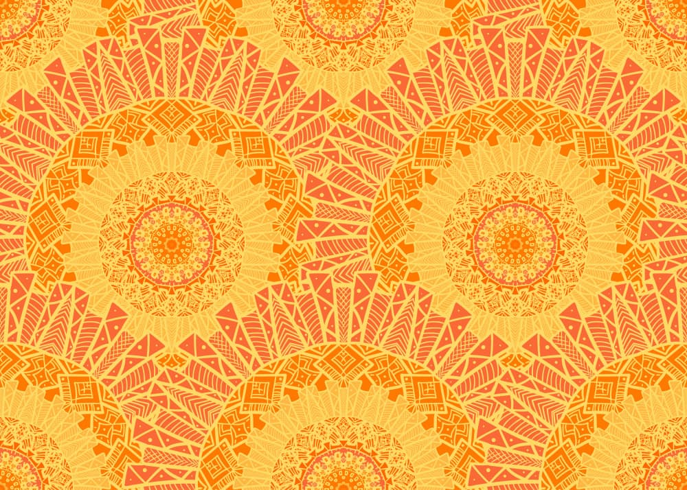 Golden Tribal Mandala by Marika Barsrsind — canvas wall art