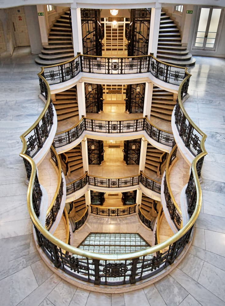 Grand Marble Staircase by Renate Reichert — canvas wall art