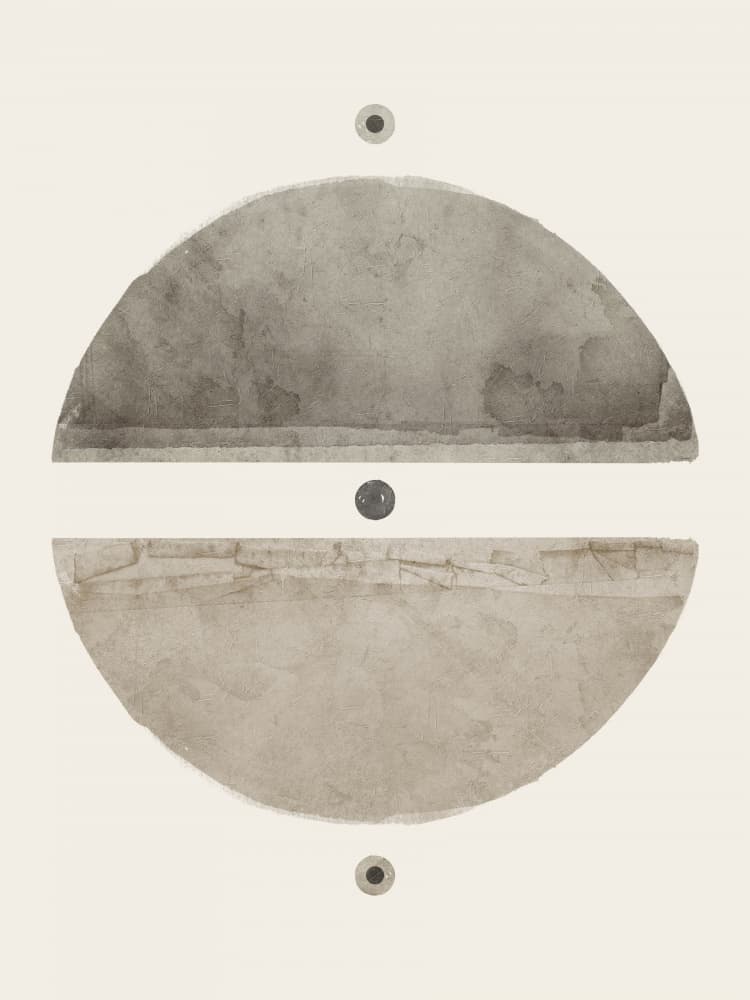 Earthy Geometric Balance by Ema Paraschiv — canvas wall art