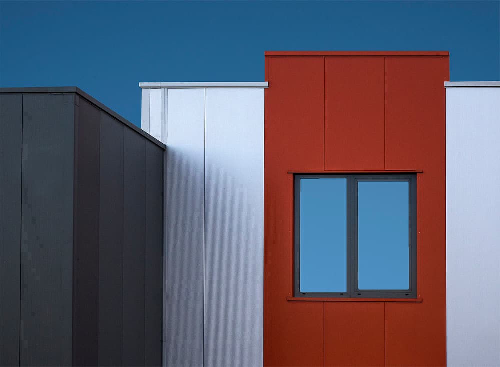 Bold Modern Facade by Jef Van den Houte — canvas wall art