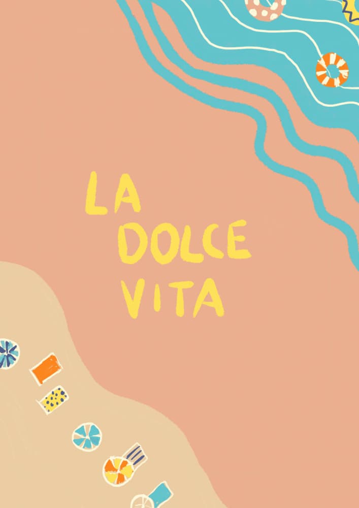 La Dolce Vita Beach by Studio Dolci — canvas wall art