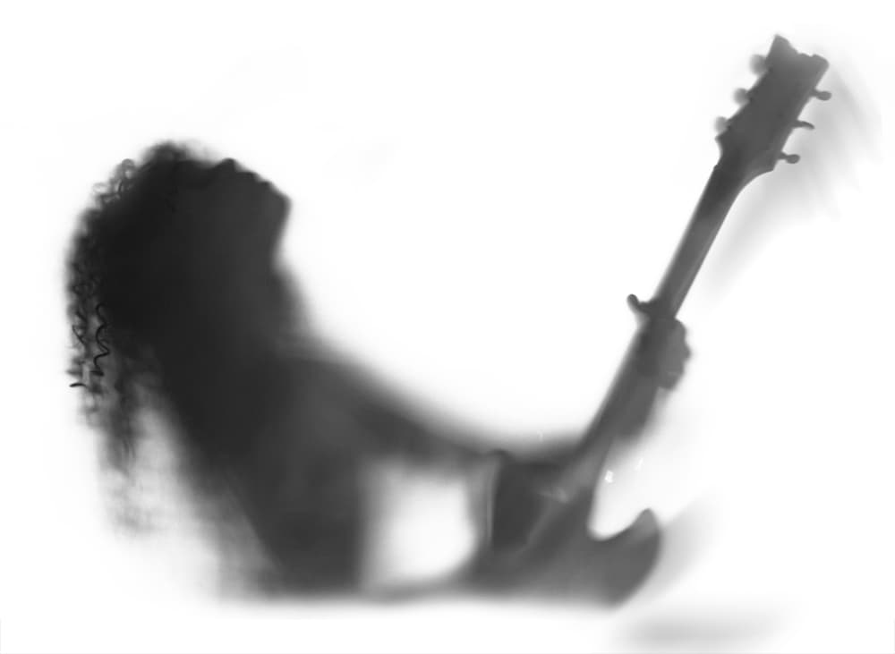 Rock Guitar Silhouette by Sebastian Kisworo — canvas wall art