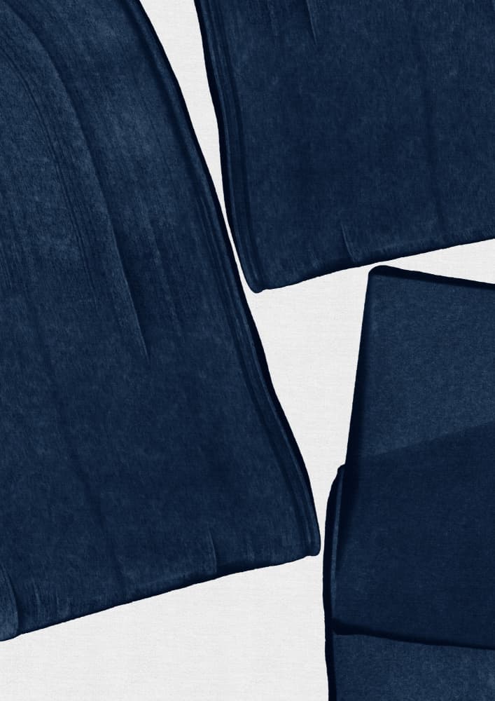 Navy Blue Abstract Shapes by Orara Studio — canvas wall art