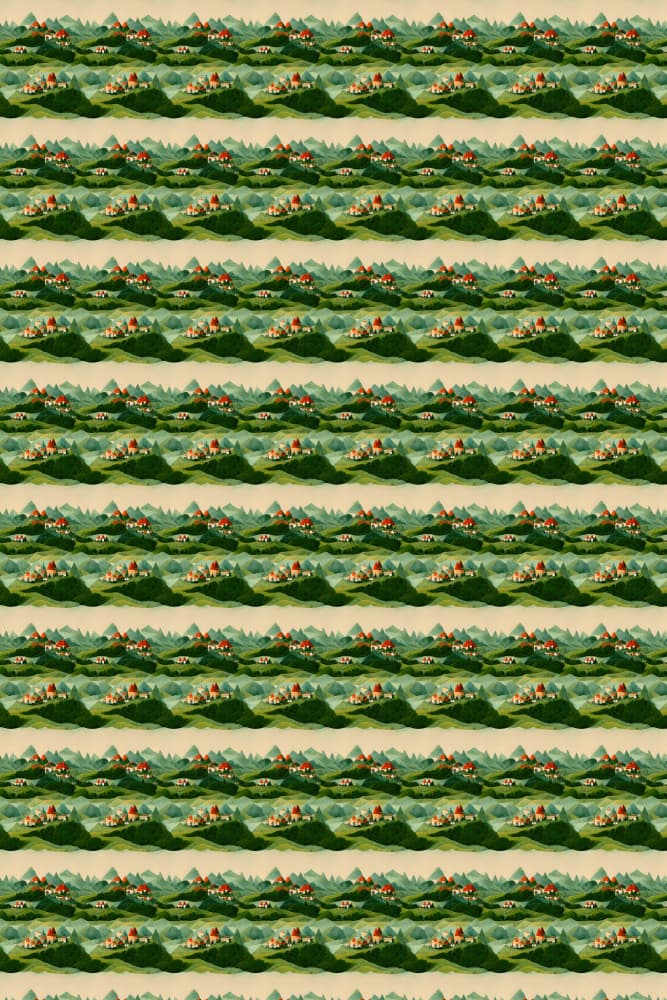 Endless Green Hills by Treechild — canvas wall art