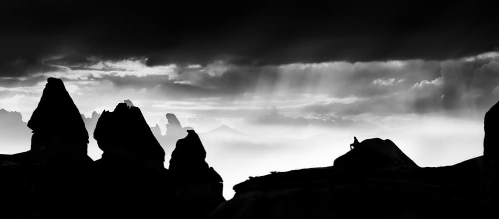 Dramatic Desert Silhouette by Juan Luis Duran — canvas wall art