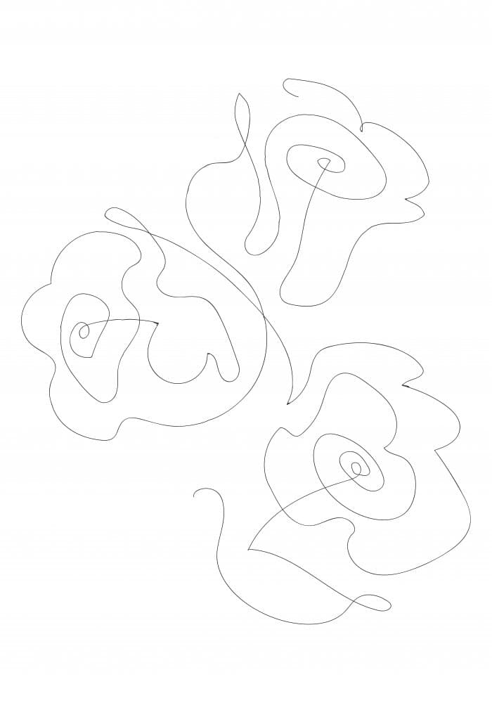 Minimalist Line Flowers by Pictufy Studio II — canvas wall art