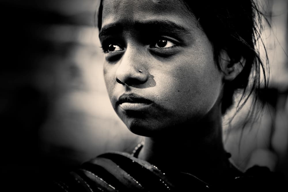 Pensive Child Portrait by Gloria Staffa — canvas wall art