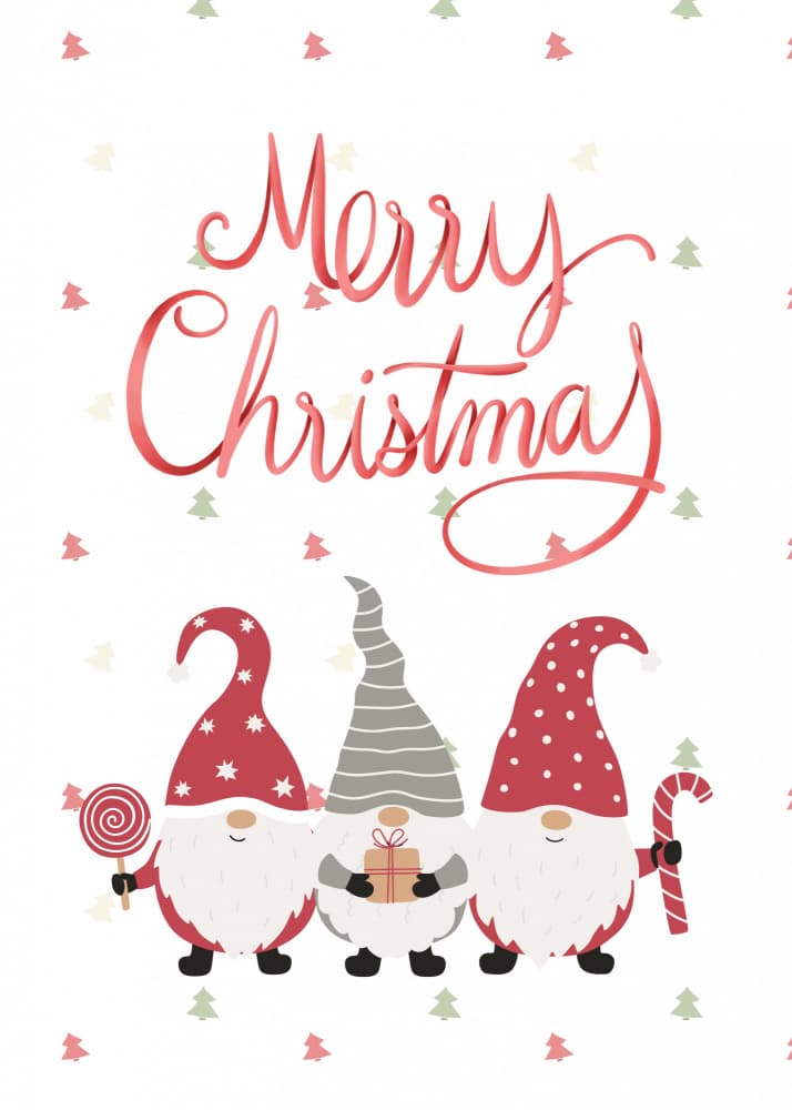 Whimsical Christmas Gnomes by Kristina N. - SoulArt Shop — canvas wall art