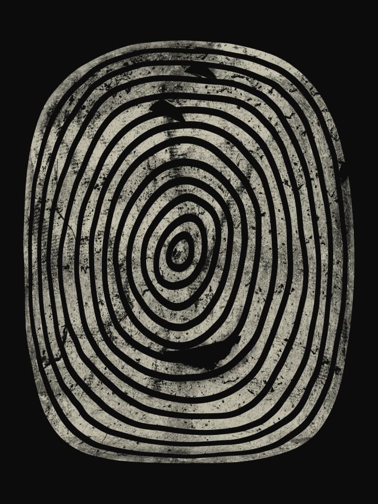 Abstract Textured Rings by Ema Paraschiv — canvas wall art