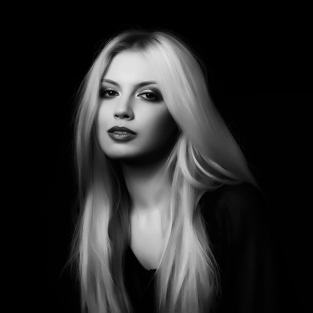 Mysterious Blonde Portrait by Alexandra Fira — canvas wall art