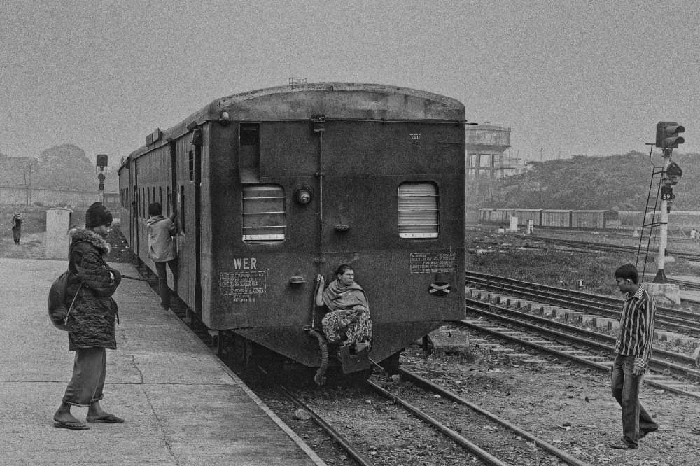 Indian Railway Station Life by Joxe Inazio Kuesta Garmendia — canvas wall art