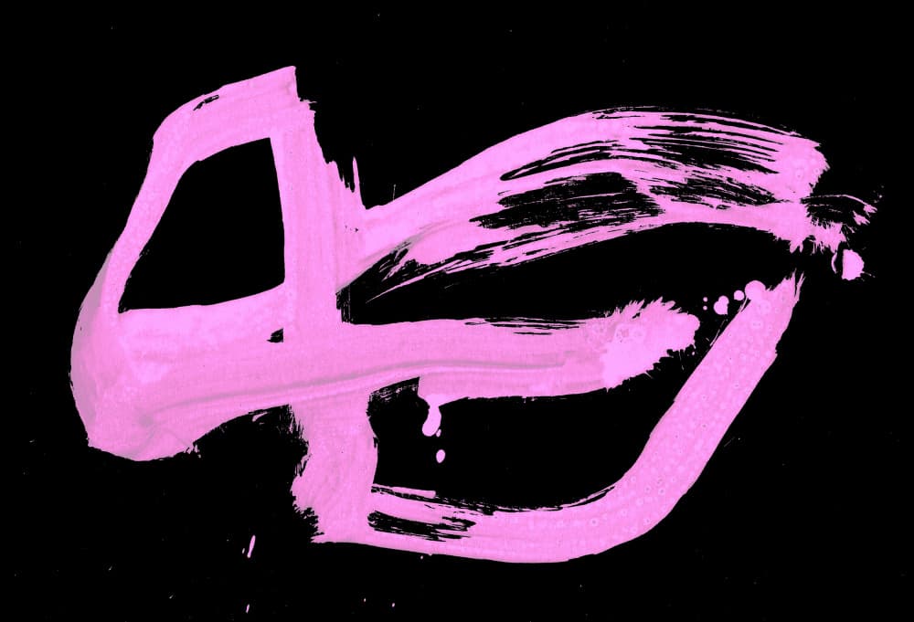 Bold Pink Brushstroke by Santhosh ch — canvas wall art