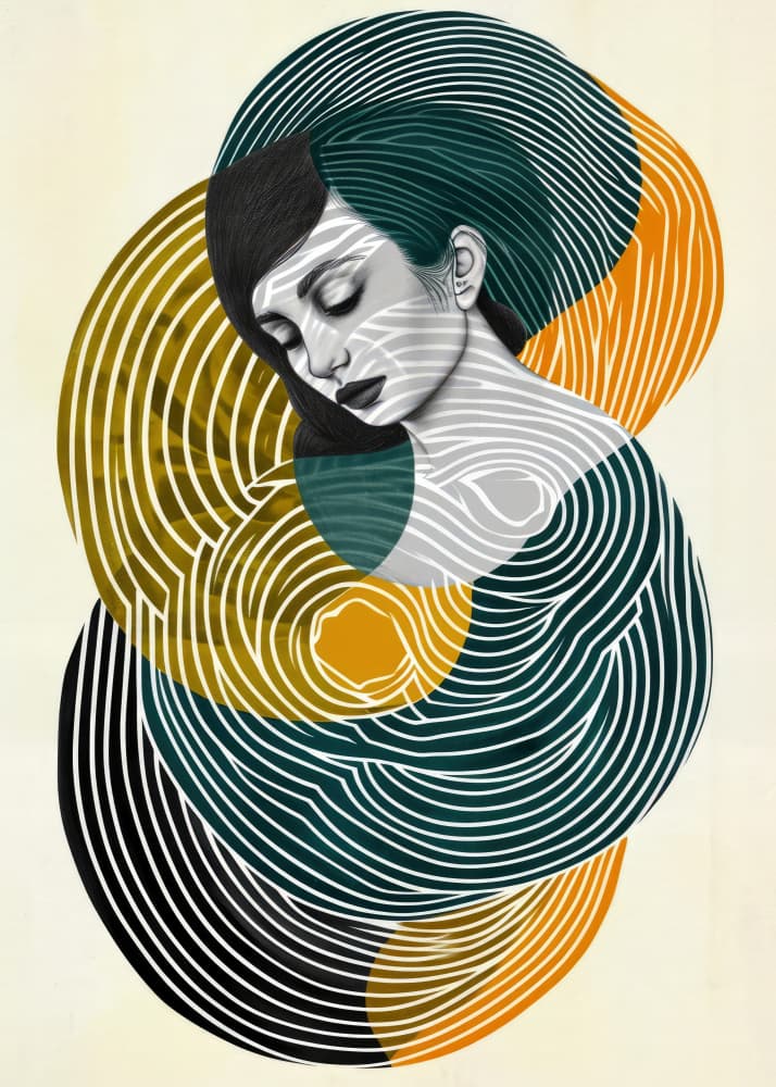 Abstract Graceful Woman by Justyna Jaszke — canvas wall art