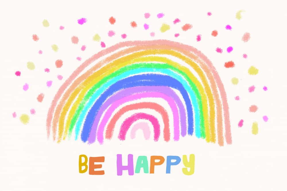 Behappy by Treechild — canvas wall art