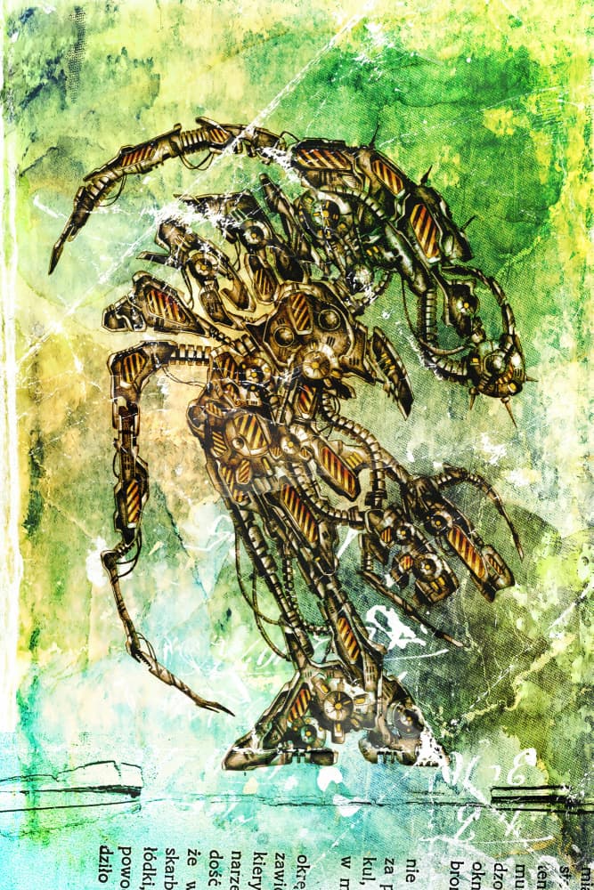 Steampunk Robot Insect by Rafal Kulik — canvas wall art