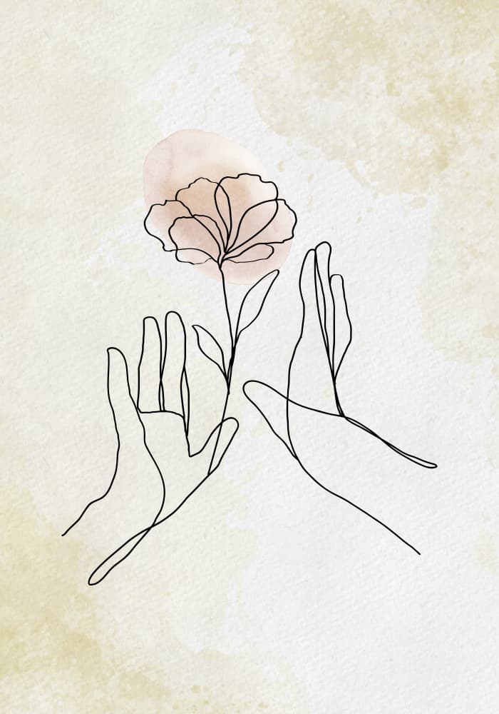 Gentle Hands Bloom by Fadil Roze — canvas wall art