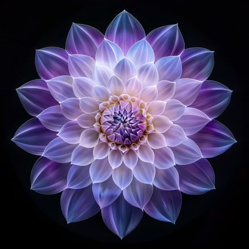 Glowing Purple Dahlia by Bilge Paksoylu — canvas wall art