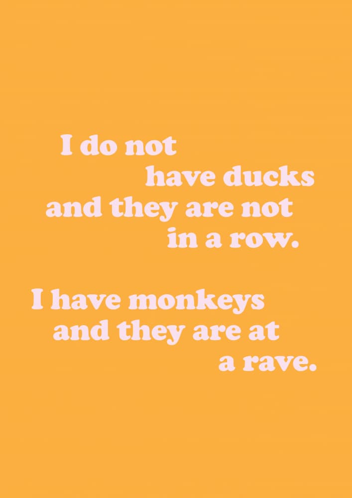 Monkeys At A Rave by Frankie Kerr-Dineen — canvas wall art