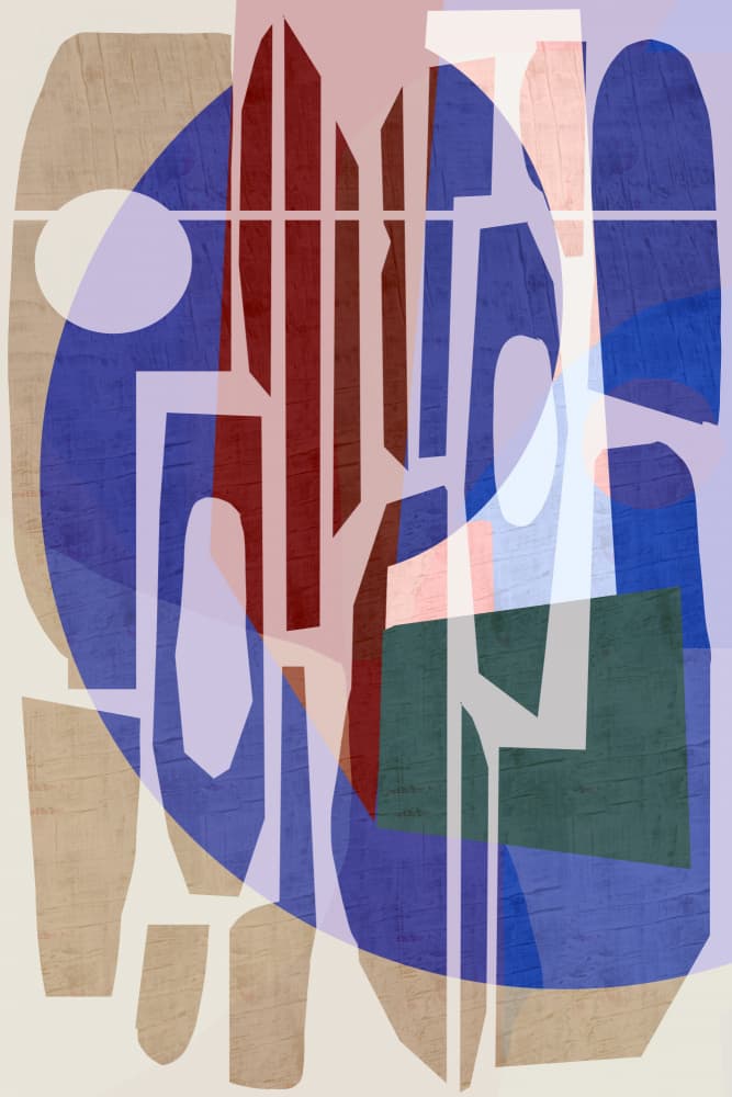 Overlapping Color Forms by cartissi — canvas wall art