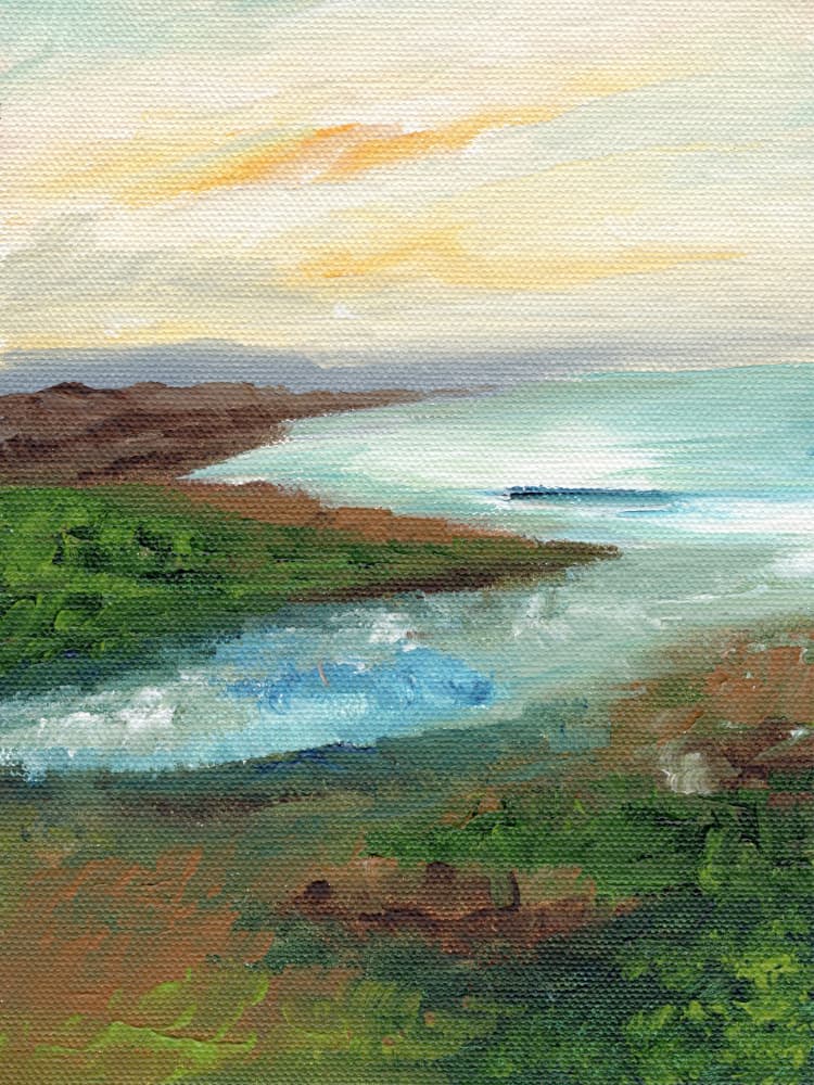 Serene Coastal Landscape by Nikita Jariwala — canvas wall art