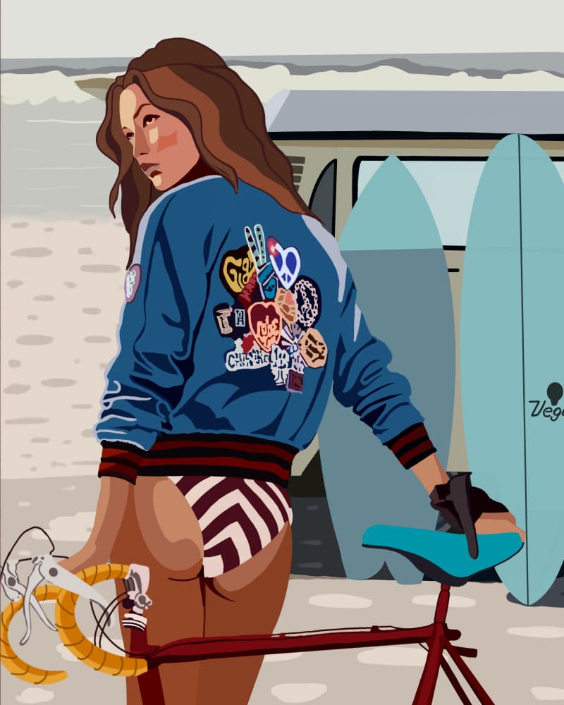 Beachside Vibes by Emel Tunaboylu — canvas wall art