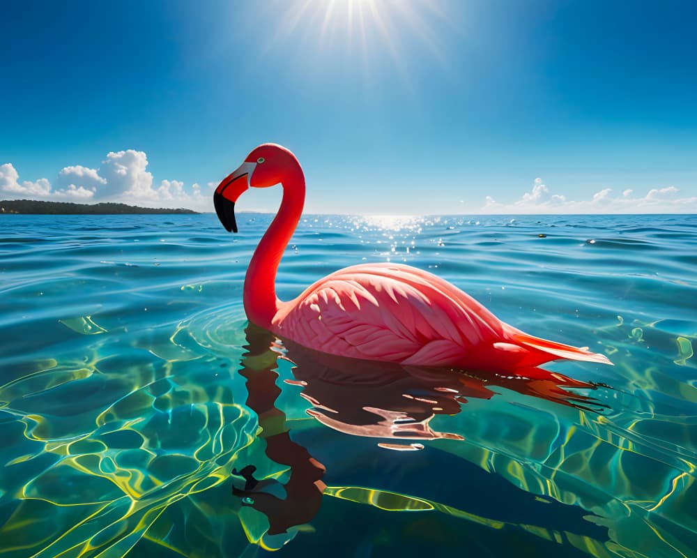 Pink Flamingo Serenity by Kintsugi99 — canvas wall art