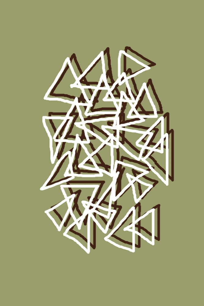 Dynamic Green Triangles by Christina Sillen — canvas wall art