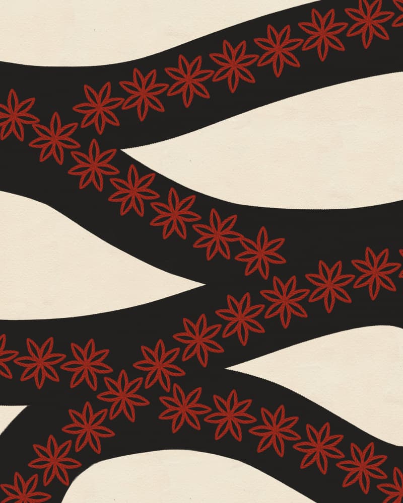 Flowing Red Stars by Deepthi s — canvas wall art